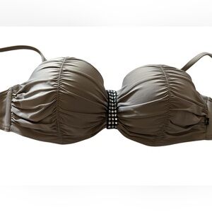 La Vie En Rose Taupe Bikini Top